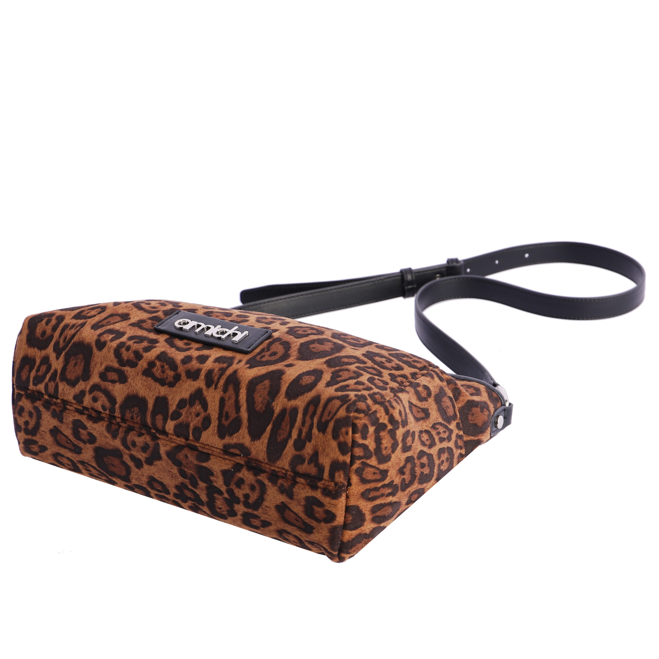 Bolso bandolera para mujer Amichi Zinnia de antelina con cremallera