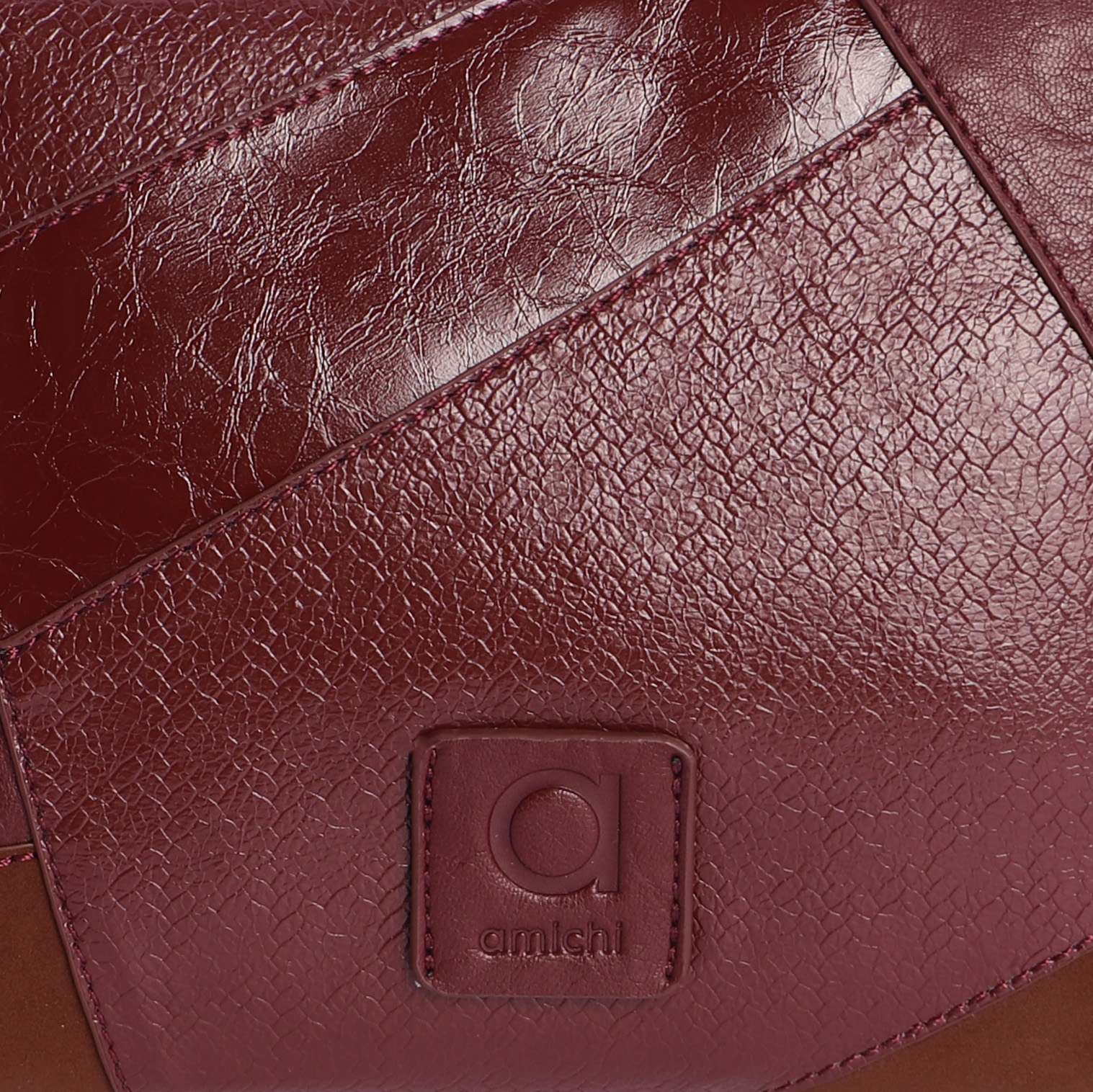 Bolso bandolera para mujer Amichi Fatsia de piel sintética con cremallera