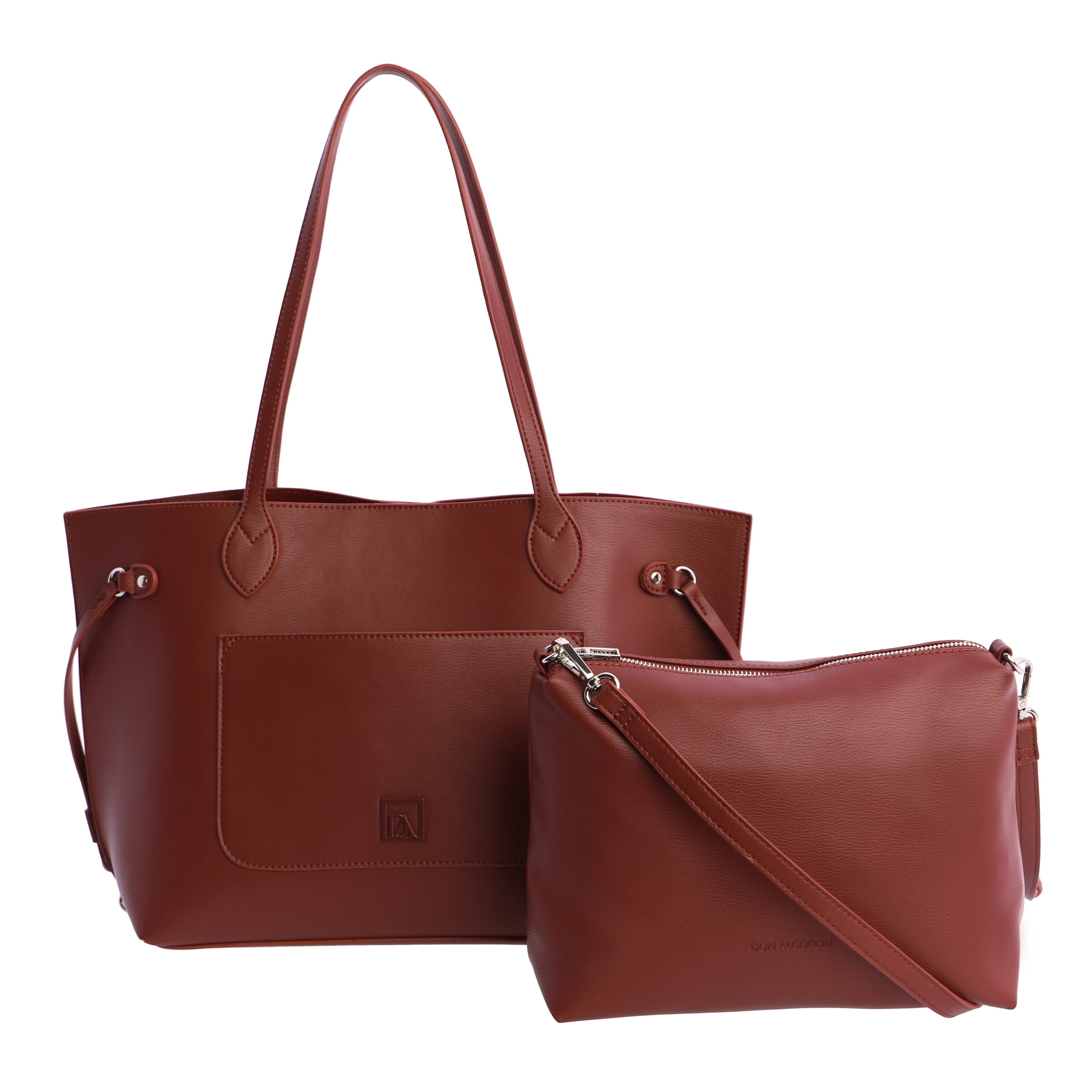 Bolso shopper para mujer DON ALGODON Danira de piel sintética con cremallera