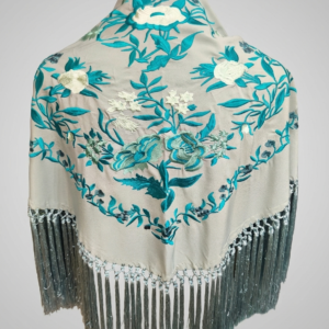 Mantoncillo crepe de seda gris perla