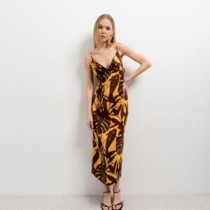 Vestido midi estampado