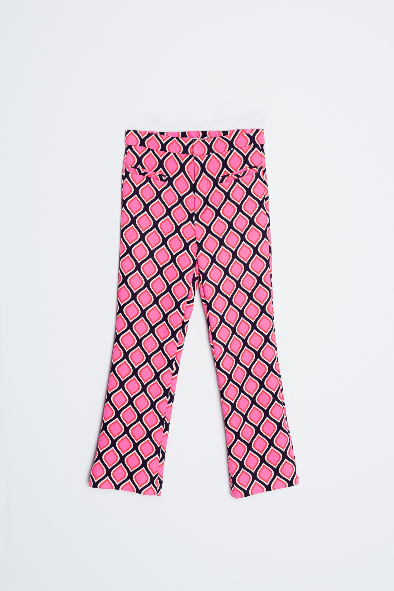 Pantalón rosa mini flare estampado de Emarola - Imagen 4