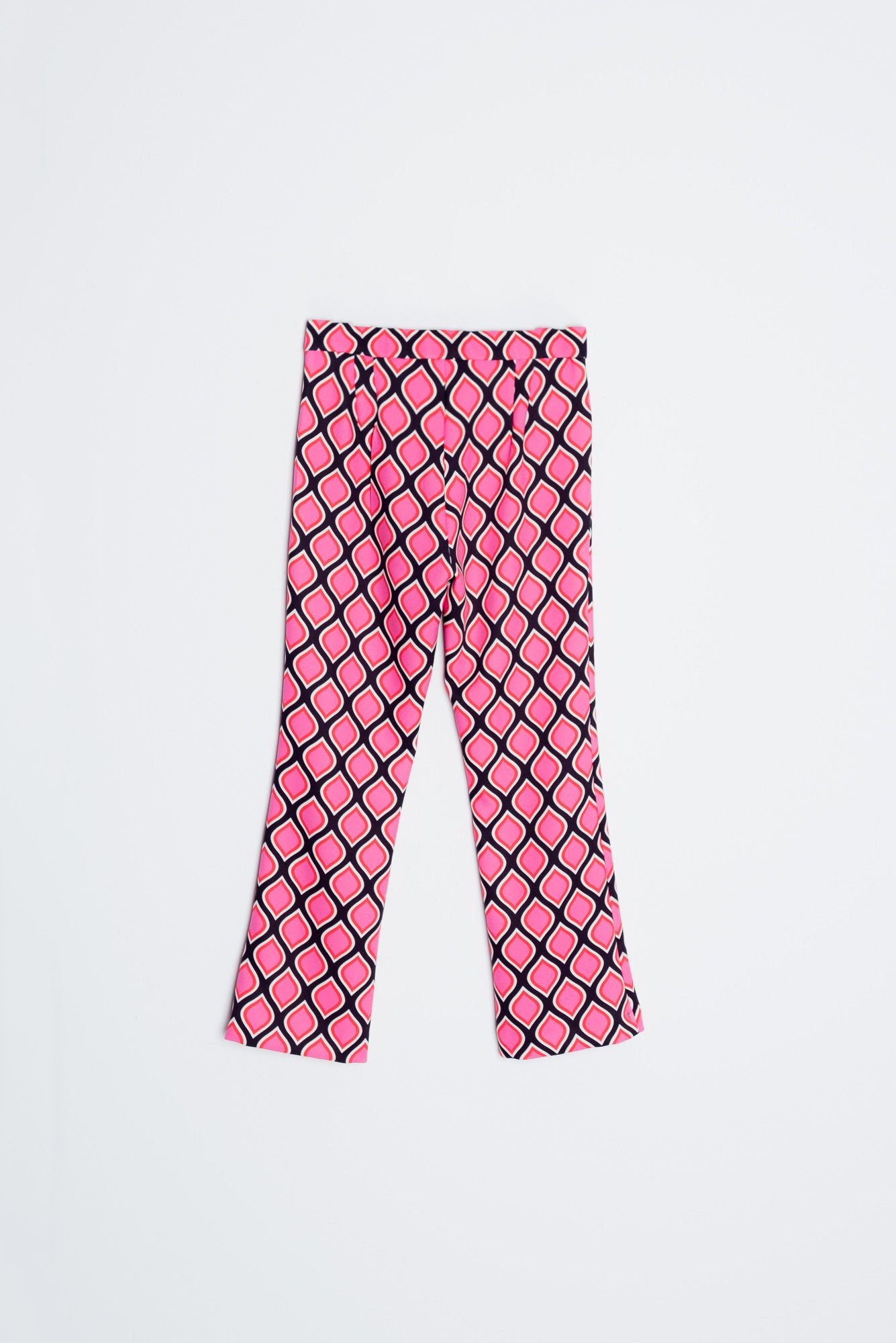 Pantalón rosa mini flare estampado de Emarola - Imagen 5