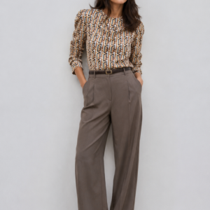 Blusa estampado geométrico - Crudo