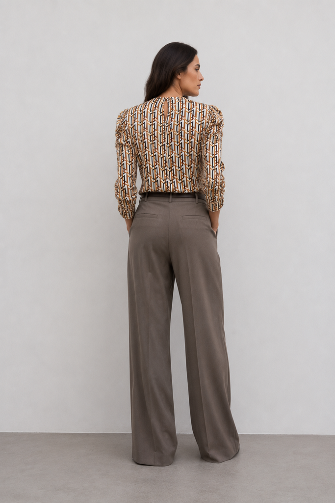 Blusa estampado geométrico - Crudo - Imagen 2