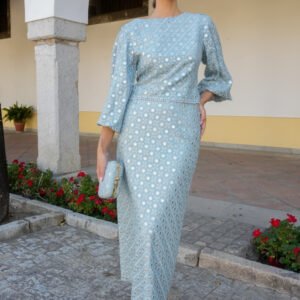 Falda Cristal azul