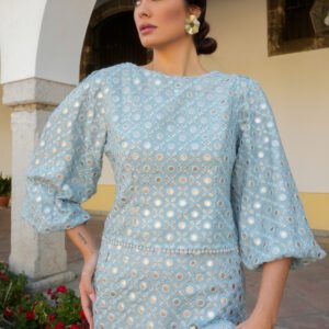 Top azul Cristal