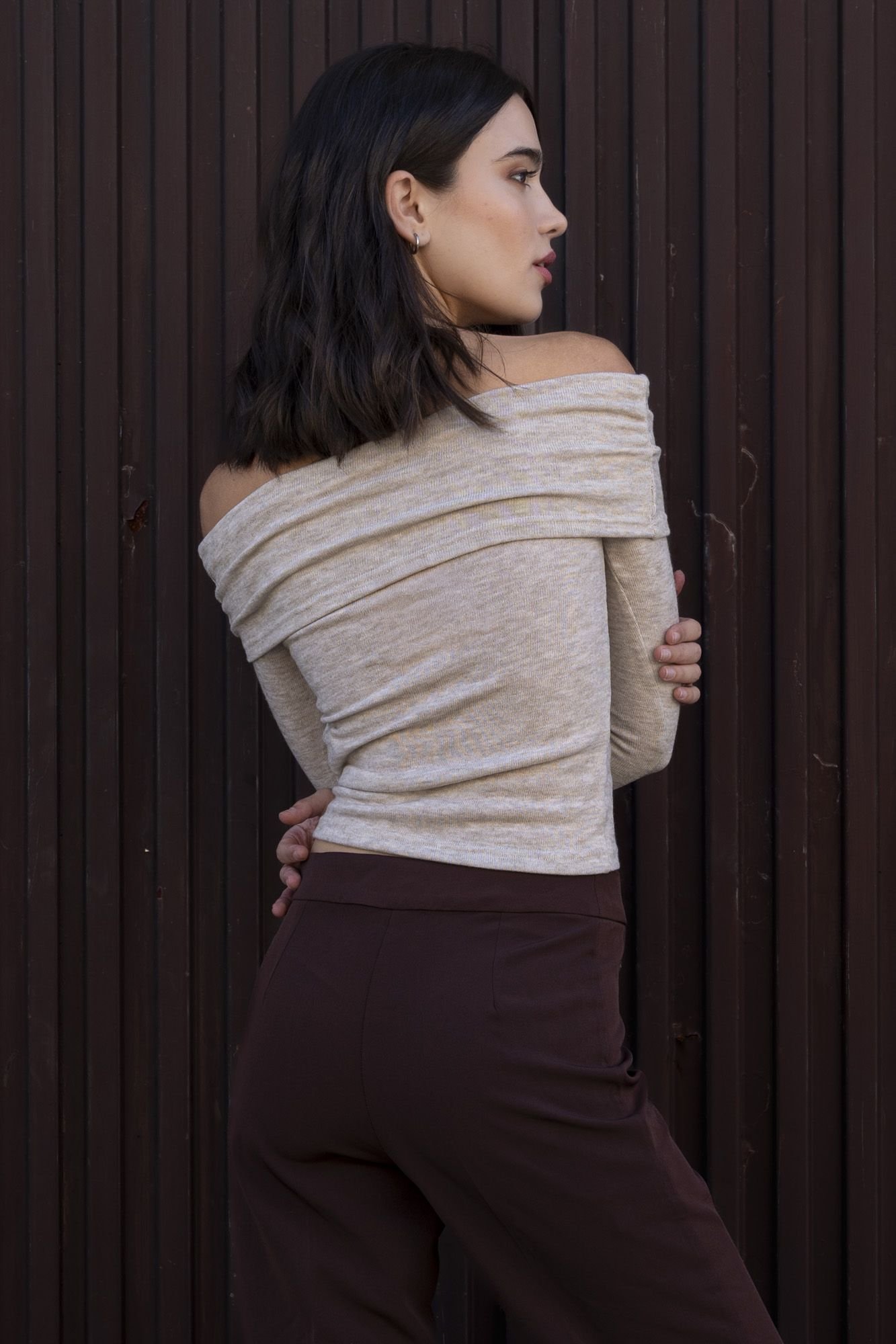 Pantalón marrón full length de Emarola - Imagen 5