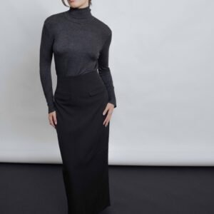 Falda midi abertura trasera de Emarola