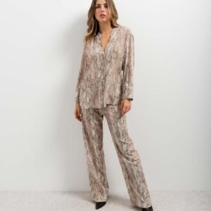 Pantalón estampado animal print - Beige
