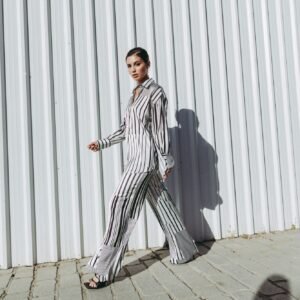 Pantalón estampado - Crudo