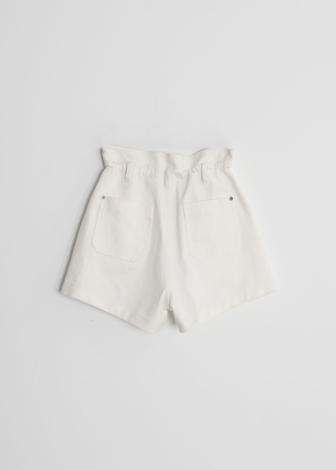 Bermuda baggy paperbag color crudo - Imagen 7