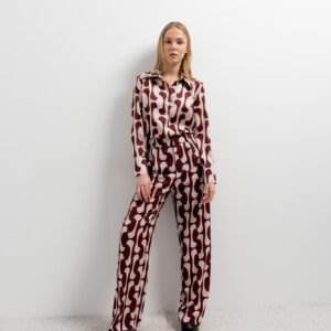 Camisa satinada - Burdeos