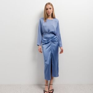 Camisa satinada - Azul