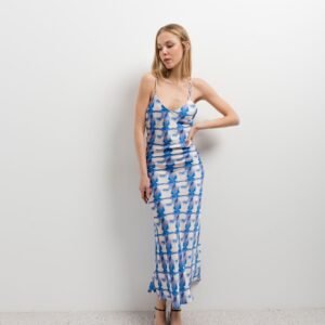 Vestido midi tirantes color azul