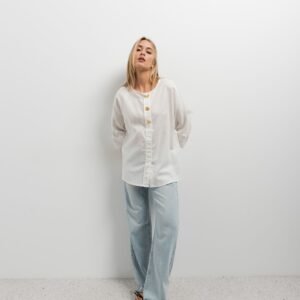 Camisa lino beige