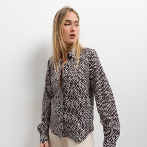 Camisa estampada - Beige