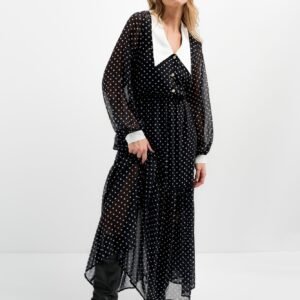 Vestido lunares - Negro