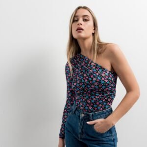 Body asimétrico estampado