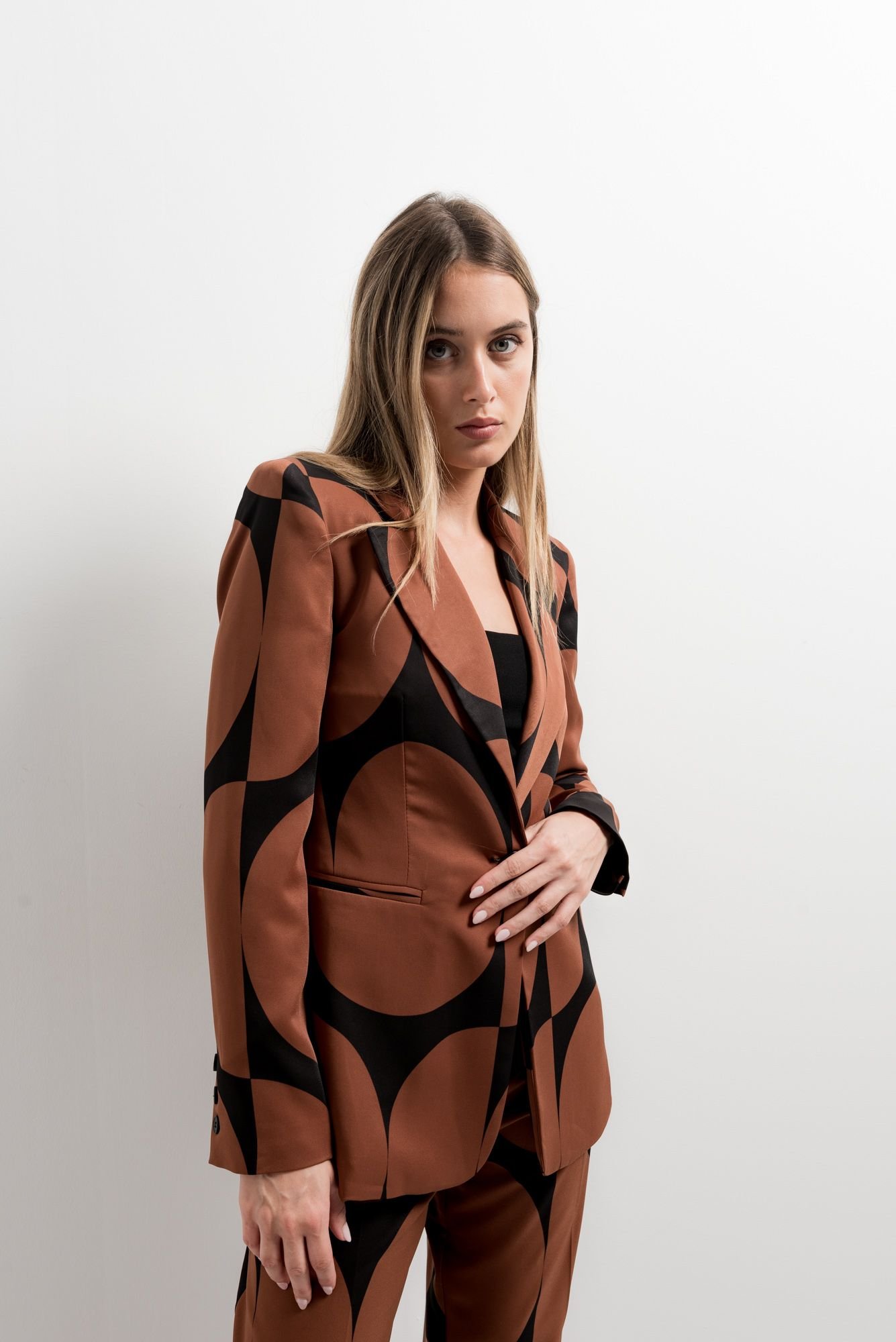 Blazer estampada - Negro - Imagen 3