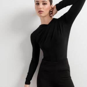 Body drapeado color negro