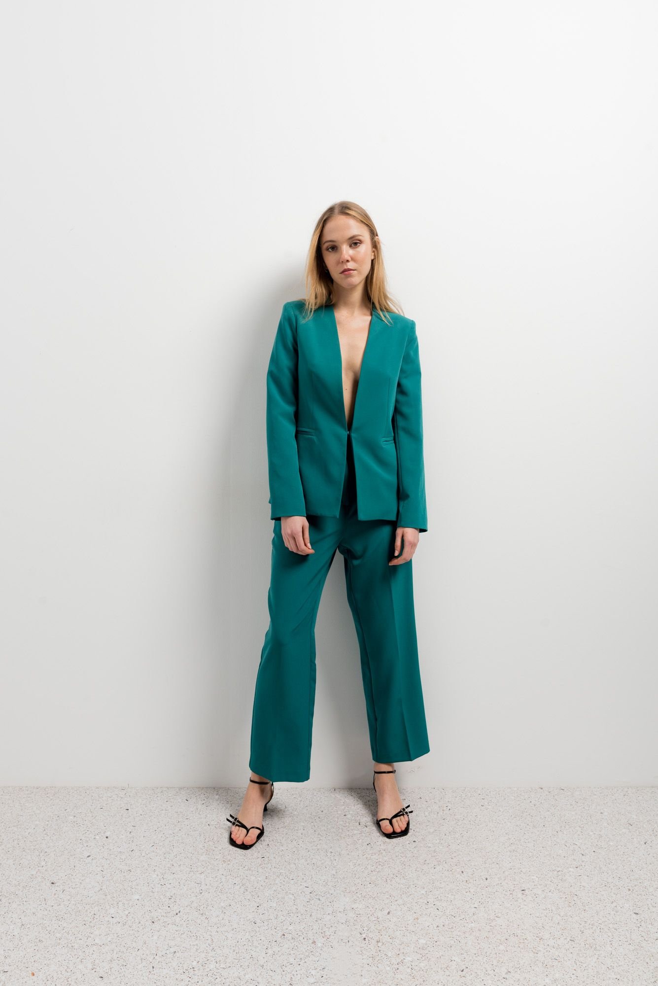 Blazer entallada sin solapa - Imagen 2