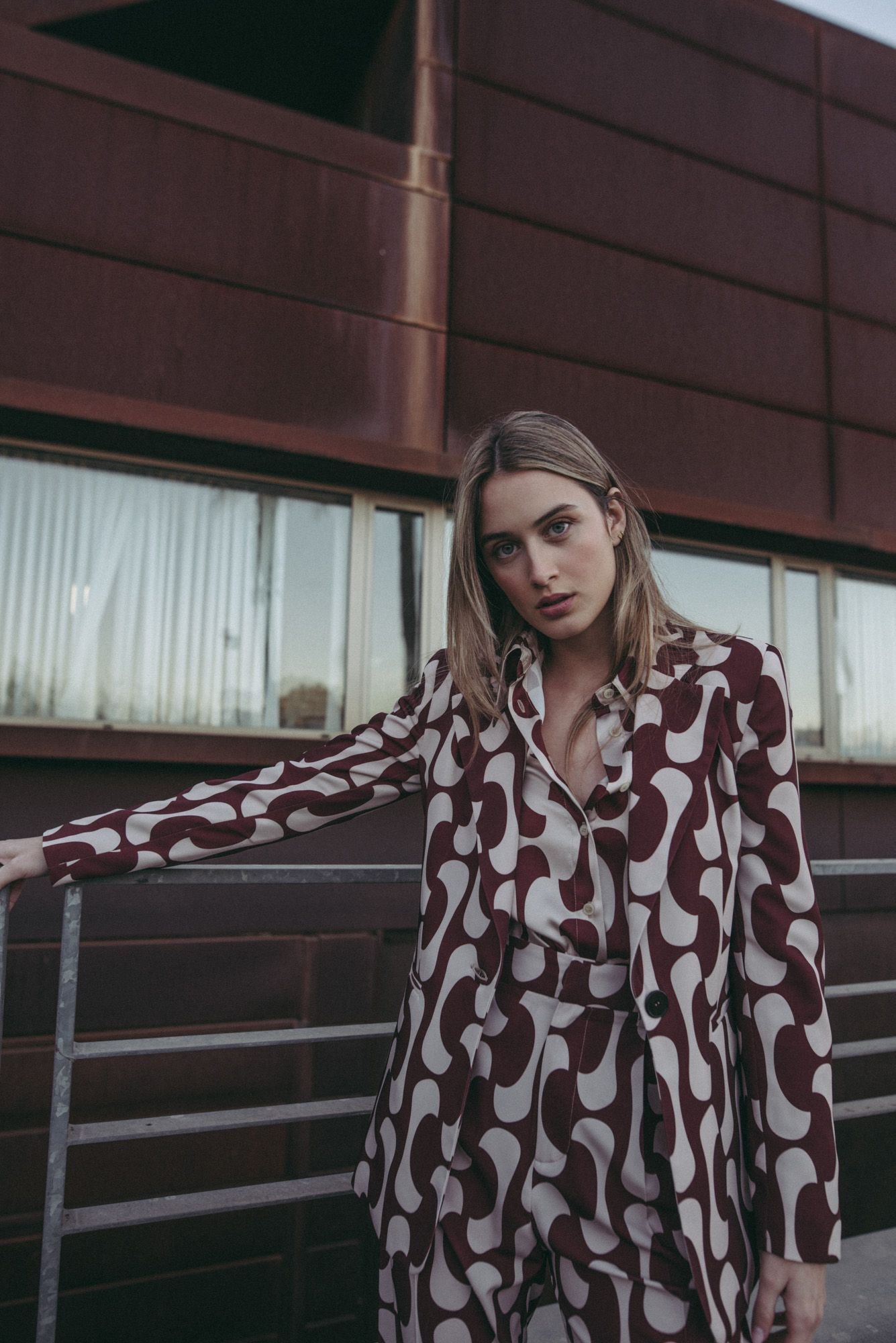 Blazer estampada - Burdeos - Imagen 7