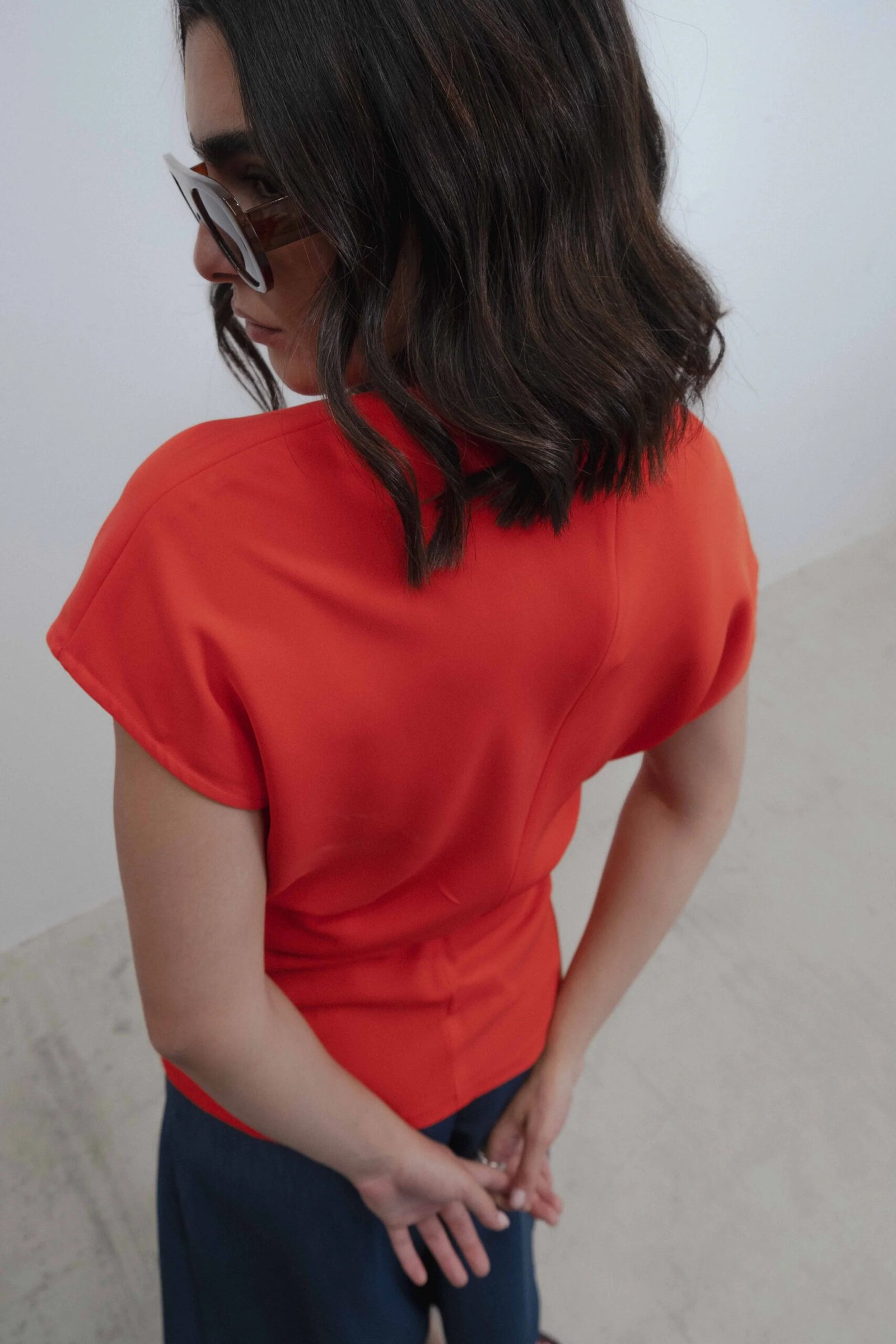 Blusa frunce - Rojo - Imagen 4