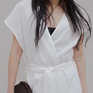 Top cruzado kimono - Blanco