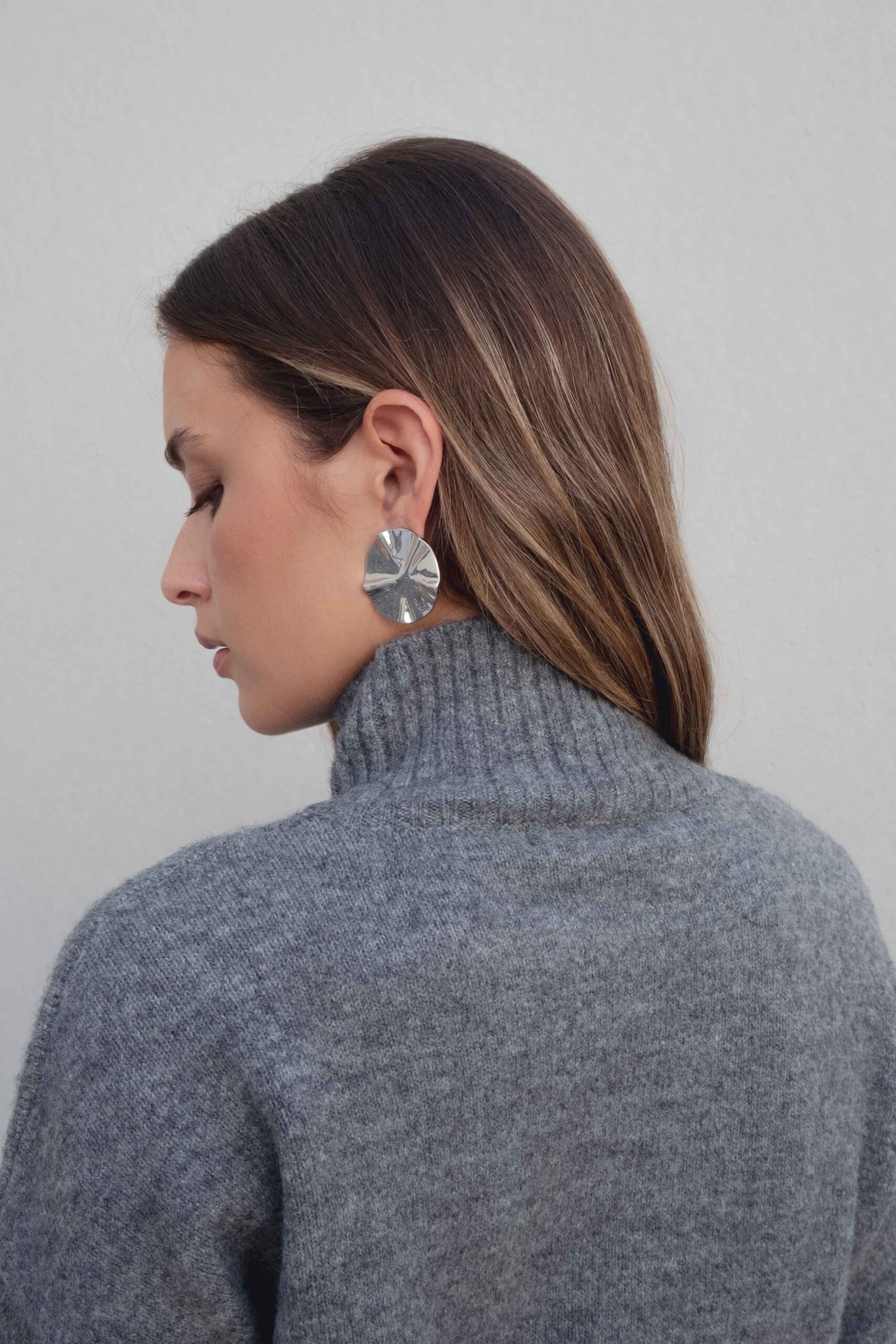 Jersey oversize cuello subido - Gris - Imagen 7