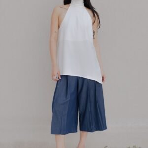 Bermuda fluida efecto denim