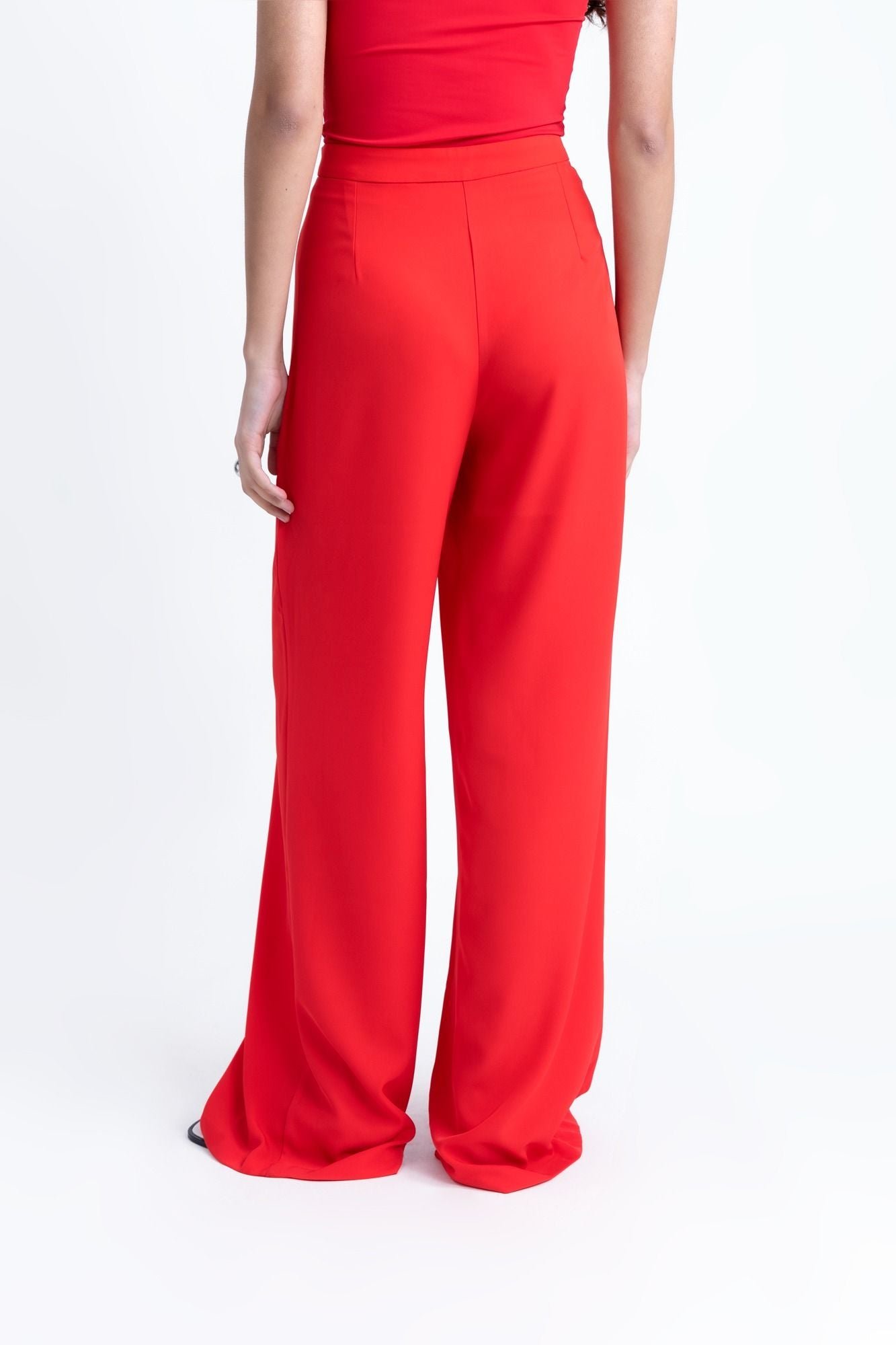 Pantalón palazzo - Rojo - Imagen 3