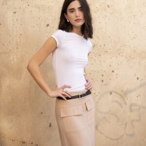 Falda midi cargo