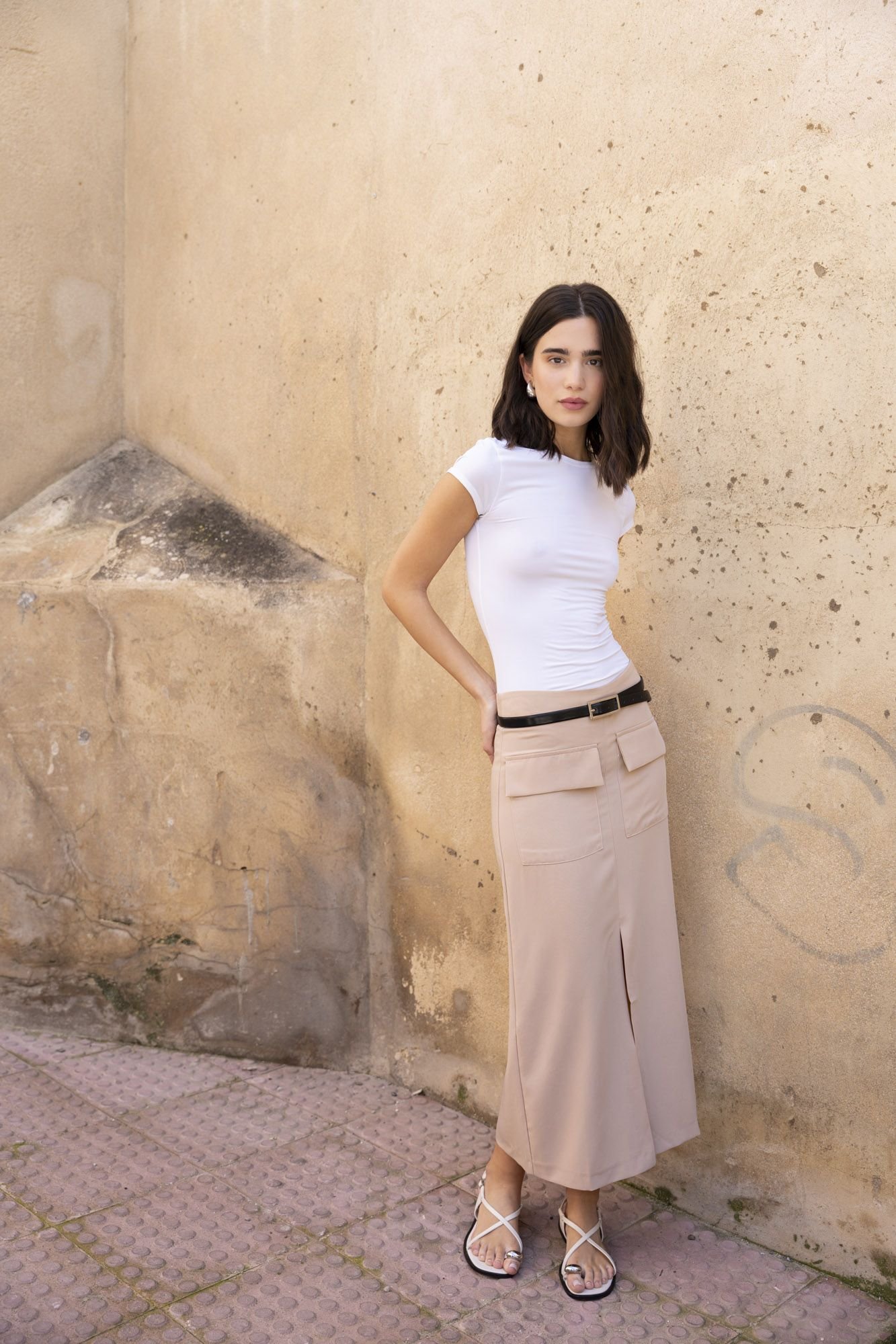 Falda midi cargo - Imagen 2