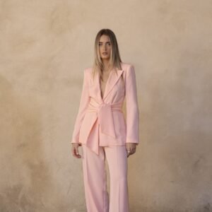 Pantalón recto rosa