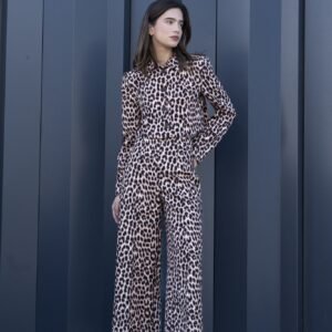 Chaqueta estampado animal print - Negro