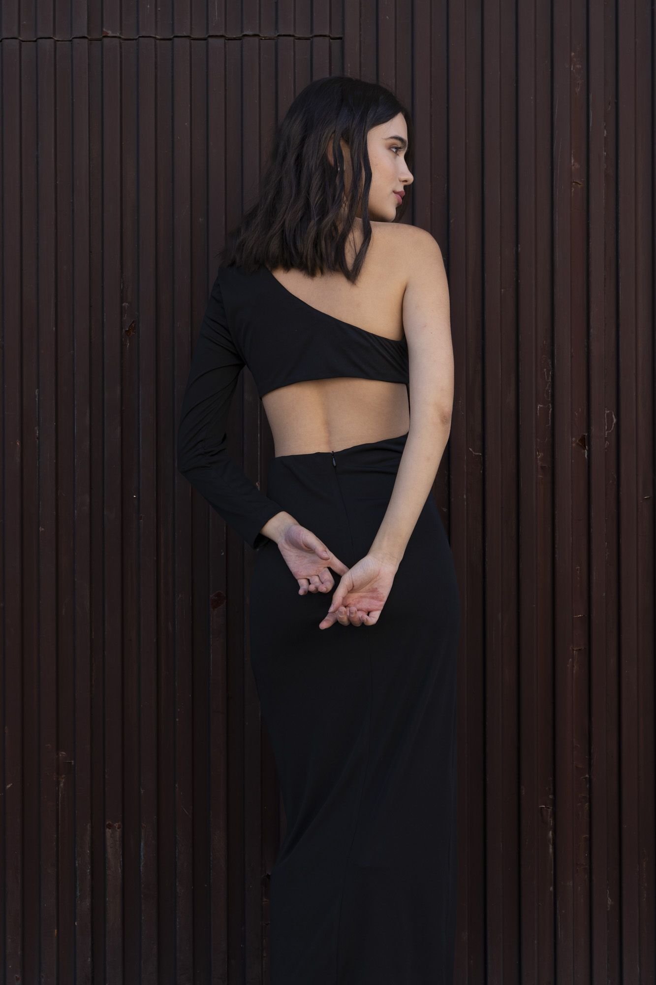 Vestido midi asimétrico - Imagen 9