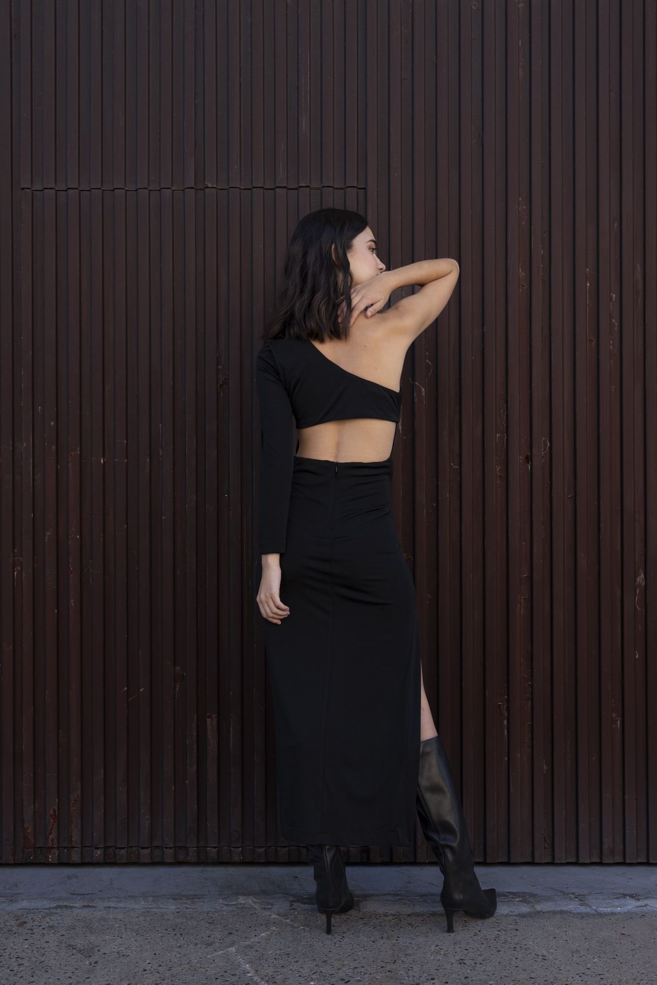 Vestido midi asimétrico - Imagen 8