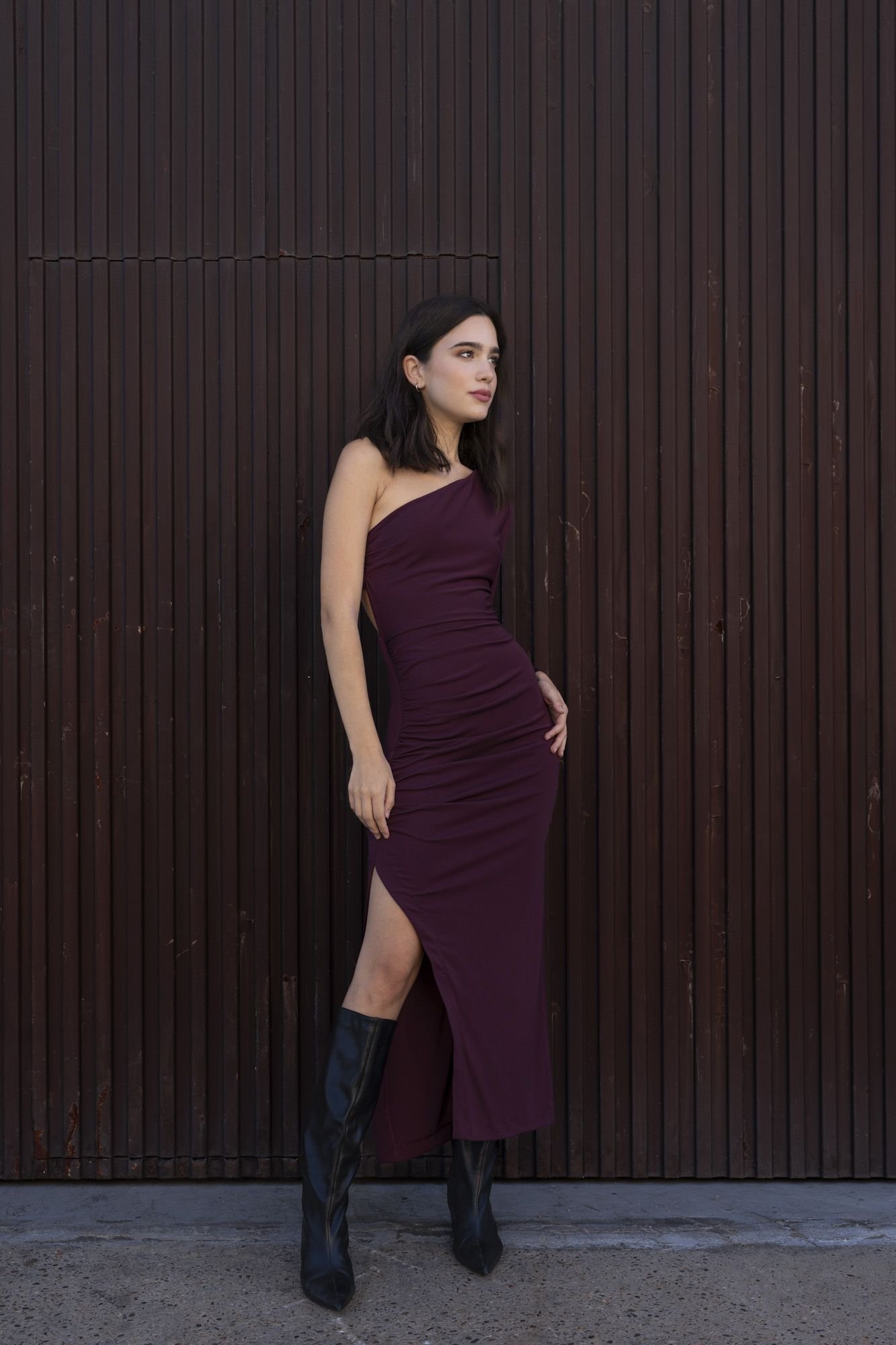 Vestido midi asimétrico - Imagen 2