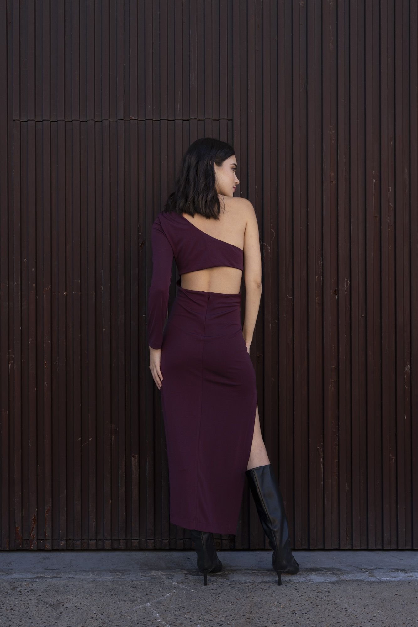 Vestido midi asimétrico - Imagen 4