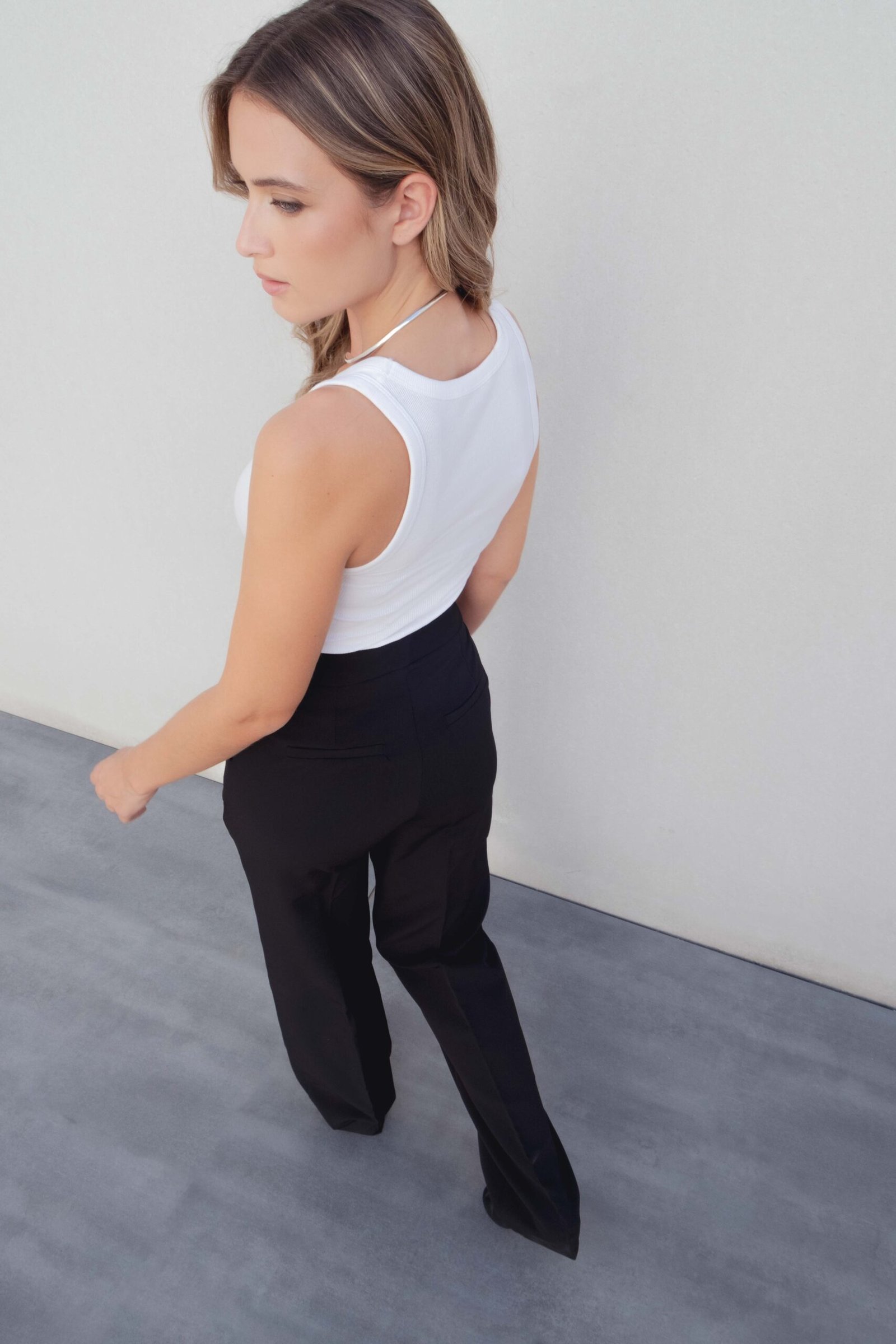Pantalón basic recto - Negro - Imagen 4
