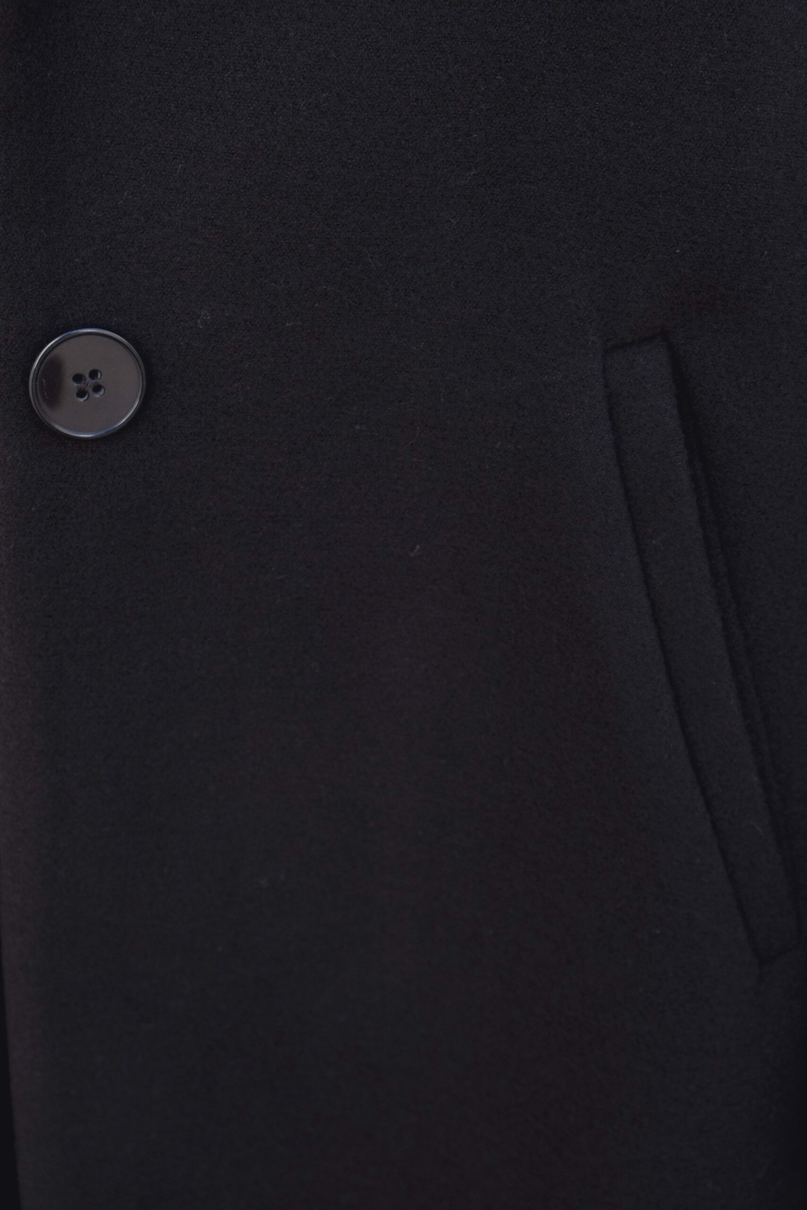 Abrigo cuello solapa color negro - Imagen 4