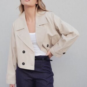 Gabardina crop - Beige