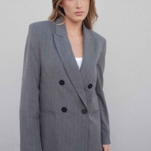 Blazer raya diplomática color gris