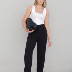 Pantalón basic recto - Negro