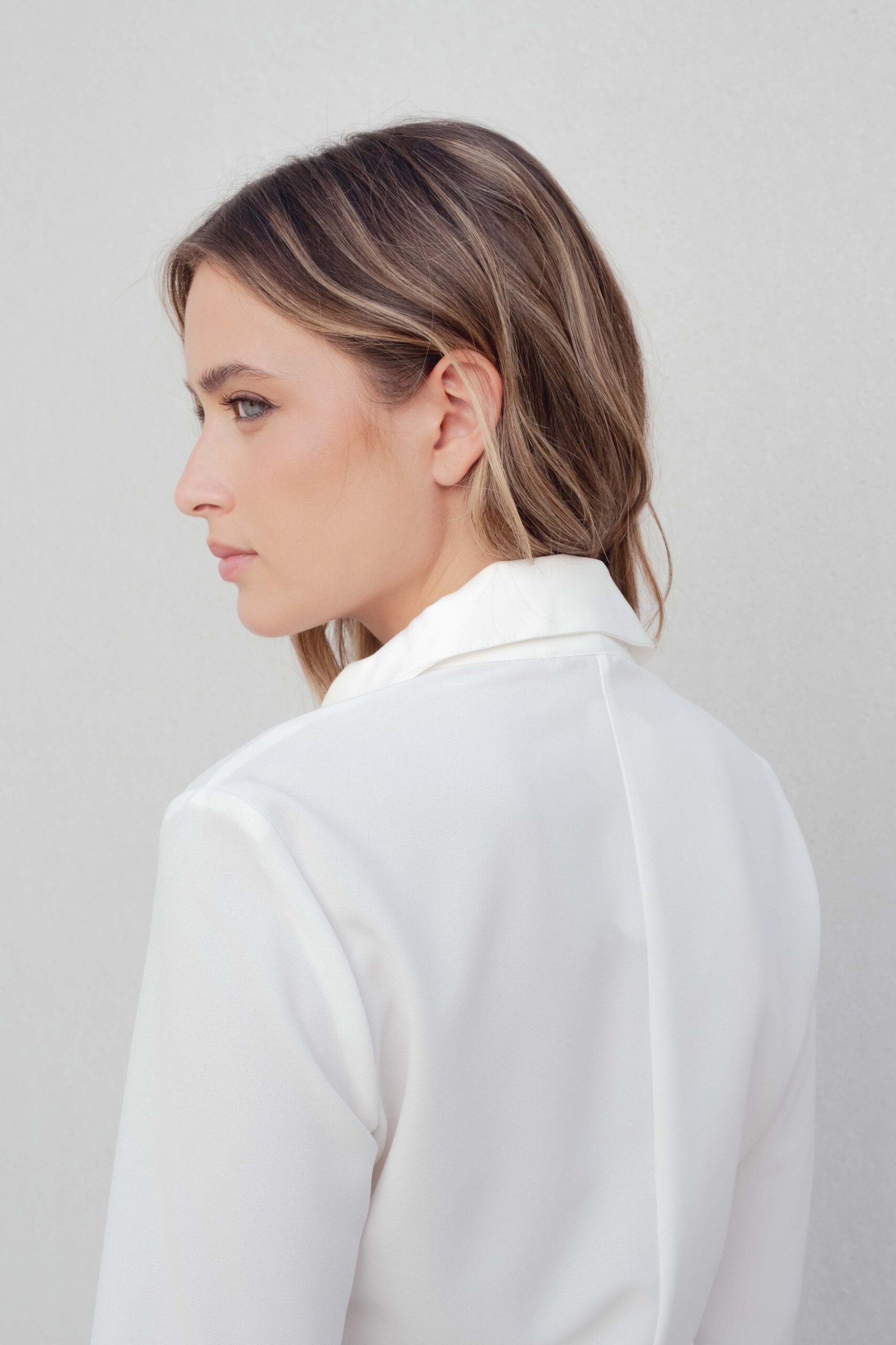Camisa textura con pliegues - Crudo - Imagen 4