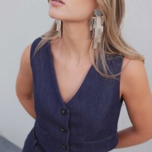 Chaleco corto denim