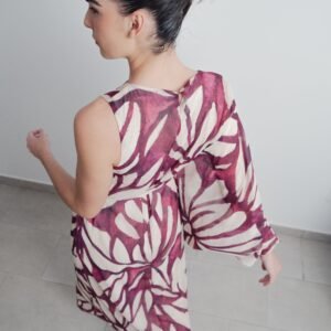 Vestido asimétrico estampado