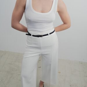 Pantalón culotte cinturón - Crudo