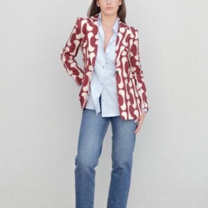 Blazer estampada - Burdeos